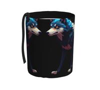 WZYCWB Pixel Wolf Poubelle de voiture à suspendre, pratique et pratique, adaptée à plusieurs modèles de voiture, offrant un espace de rangement idéal