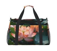 WZYCWB plumage Sac de voyage portable sac de week-end sac de fitness sac de yoga adapté pour le fitness et d'autres scénarios, Fleur de lotus rose, Taille unique
