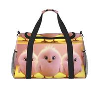 WZYCWB plumage Sac de voyage portable sac de week-end sac de fitness sac de yoga adapté pour le fitness et d'autres scénarios, Poussin rose, Taille unique