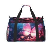 WZYCWB plumage Sac de voyage portable sac de week-end sac de fitness sac de yoga adapté pour le fitness et d'autres scénarios, papillon rose, Taille unique