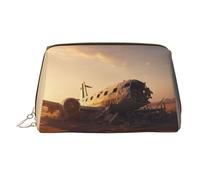WZYCWB Plumage Trousse à cosmétiques en cuir imprimé pour femme - Élégant et doux, durable, Épave d'avion, Taille unique