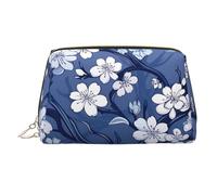 WZYCWB Plumage Trousse à cosmétiques en cuir imprimé pour femme - Élégant et doux, durable, Motif floral prune, Taille unique
