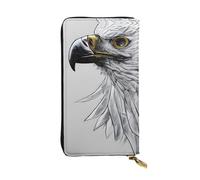 WZYCWB Pochette de 19 x 10,4 cm de long, pour esquisser un portefeuille en cuir d'aigle, compartiment à fermeture éclair de grande capacité, un bon cadeau pour les amis, noir, One Size