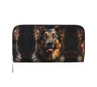 WZYCWB Pochette dorée en cuir avec fermeture éclair et porte-cartes en forme de libellule parfaite pour les voyages ou un usage quotidien, Berger allemand, One Size