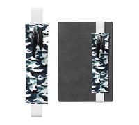 WZYCWB Pochettes à crayons camouflage marine, porte-stylos en PVC avec bandes élastiques et marque-pages sont le meilleur choix de cadeau.