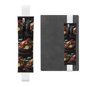 WZYCWB Pochettes à crayons en PVC avec bandes élastiques et marque-pages - Blanc - Taille unique, blanc, Taille unique