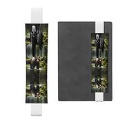 WZYCWB Pochettes à crayons en PVC avec bandes élastiques et marque-pages - Blanc - Taille unique, blanc, Taille unique