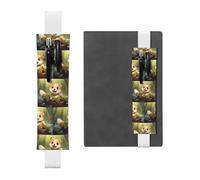 WZYCWB Pochettes à crayons Happy sitting Dog Diary en PVC, porte-stylos avec bandes élastiques et marque-pages sont les meilleurs choix de cadeau.