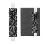 WZYCWB Pochettes à crayons ondulées noires et blanches, porte-stylos en PVC avec bandes élastiques et marque-pages sont le meilleur choix de cadeau.