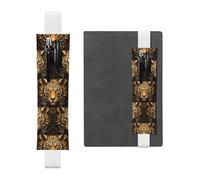 WZYCWB Pochettes à crayons tête de tigre dominatrice, porte-stylo en PVC et porte-stylo avec bandes élastiques et marque-pages sont les meilleurs choix de cadeau, blanc, taille unique, blanc, Taille