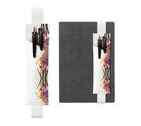 WZYCWB Porte-stylo en cuir avec motif fleurs d'iris réglable, parfait pour la rentrée des classes, cadeaux de Noël