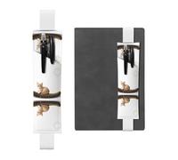 WZYCWB Porte-stylo en cuir réglable en forme de chaton regardant les étoiles, parfait pour la rentrée scolaire, cadeau de Noël