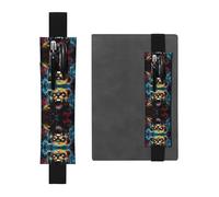 WZYCWB Porte-stylo en PVC à grande capacité imprimé ours à bouche ouverte + trousse à stylos créative avec bande élastique design antidérapant