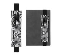 WZYCWB Porte-stylo en PVC avec motif illusion d'optique en spirale GIF + trousse créative avec bande élastique antidérapante