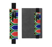 WZYCWB Porte-stylo en PVC imprimé drapeau de l'Afrique du Sud + trousse créative avec bande élastique antidérapante