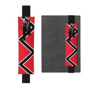 WZYCWB Porte-stylo en PVC imprimé drapeau de Trinité-et-Tobago Grande capacité + Trousse créative avec bande élastique antidérapante
