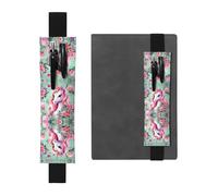 WZYCWB Porte-stylo en PVC imprimé licorne rose grande capacité + trousse créative avec bande élastique antidérapante