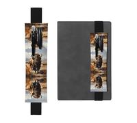 WZYCWB Porte-stylo en PVC imprimé troupeau de bison d'Amérique du Nord + trousse créative avec bande élastique antidérapante