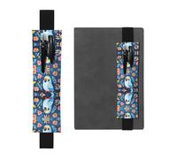 WZYCWB Porte-stylo imprimé perroquet grande capacité en PVC + trousse créative avec bande élastique antidérapante