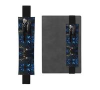 WZYCWB Porte-stylo lumineux en PVC imprimé nuit + trousse créative avec bande élastique antidérapante