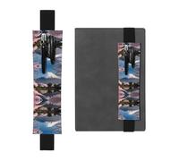 WZYCWB Porte-stylo Mt Fuji au début du printemps imprimé grande capacité en PVC + trousse créative avec bande élastique antidérapante