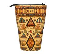 WZYCWB Porte-stylo rétractable avec motif de construction triangulaire, adapté pour une utilisation comme simple trousse de maquillage, portefeuille, etc.