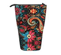 WZYCWB Porte-stylo rétractable avec motifs imprimés vintage, convient pour une utilisation comme simple trousse de maquillage, portefeuille, etc.