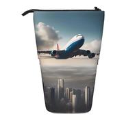 WZYCWB Porte-stylo rétractable imprimé avion de haute altitude adapté pour une utilisation comme simple trousse de maquillage, portefeuille, etc.