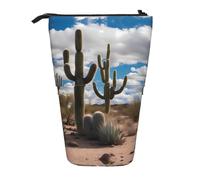 WZYCWB Porte-stylo rétractable imprimé cactus pour une utilisation comme simple trousse de maquillage, portefeuille, etc.