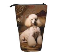 WZYCWB Porte-stylo rétractable imprimé caniche adapté pour une utilisation comme simple trousse de maquillage, portefeuille, etc.