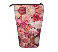 WZYCWB Porte-stylo rétractable imprimé de diverses fleurs, convient pour une utilisation comme simple trousse de maquillage, portefeuille, etc.