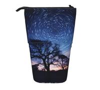 WZYCWB Porte-stylo rétractable imprimé de nombreuses étoiles, convient pour une utilisation comme simple trousse de maquillage, portefeuille, etc.