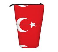 WZYCWB Porte-stylo rétractable imprimé drapeau de la Turquie convient pour une utilisation comme simple trousse de maquillage, portefeuille, etc.