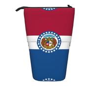 WZYCWB Porte-stylo rétractable imprimé drapeau de l'État du Missouri adapté pour une utilisation comme simple trousse de maquillage, portefeuille, etc.