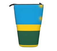 WZYCWB Porte-stylo rétractable imprimé drapeau du Rwanda adapté pour une utilisation comme simple trousse de maquillage, portefeuille, etc.