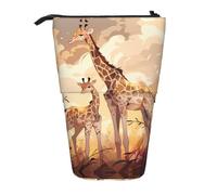 WZYCWB Porte-stylo rétractable imprimé girafe mère et enfant, convient pour une utilisation comme simple trousse de maquillage, portefeuille, etc.