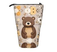 WZYCWB Porte-stylo rétractable imprimé Happy Bear pour dortoir ou bureau.