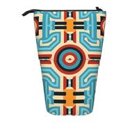 WZYCWB Porte-stylo rétractable imprimé labyrinthe symétrique adapté pour une utilisation comme simple trousse de maquillage, portefeuille, etc.