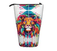 WZYCWB Porte-stylo rétractable imprimé lion amusant pour dortoir ou bureau.
