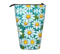 WZYCWB Porte-stylo rétractable imprimé marguerite blanche adapté pour une utilisation comme simple trousse de maquillage, portefeuille, etc.