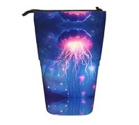 WZYCWB Porte-stylo rétractable imprimé méduses suspendues adapté pour une utilisation comme simple trousse de maquillage, portefeuille, etc.