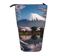 WZYCWB Porte-stylo rétractable imprimé Mt. Fuji au début du printemps, convient pour une utilisation comme simple trousse de maquillage, portefeuille, etc.