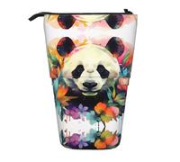 WZYCWB Porte-stylo rétractable imprimé panda aquarelle adapté pour une utilisation comme simple trousse de maquillage, portefeuille, etc.