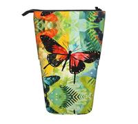 WZYCWB Porte-stylo rétractable imprimé papillon aquarelle adapté pour une utilisation comme simple trousse de maquillage, portefeuille, etc.