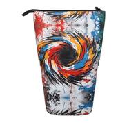 WZYCWB Porte-stylo rétractable imprimé tourbillons de graffiti adapté pour une utilisation comme simple trousse de maquillage, portefeuille, etc.