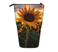 WZYCWB Porte-stylo rétractable imprimé tournesol de ferme adapté pour une utilisation comme simple trousse de maquillage, portefeuille, etc.