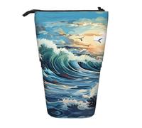 WZYCWB Porte-stylo rétractable motif mouette en forme de voilier - Convient pour une utilisation comme simple trousse de maquillage, portefeuille, etc.