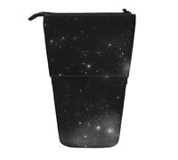 WZYCWB Porte-stylo rétractable noir et blanc imprimé galaxie convient pour une utilisation comme simple trousse de maquillage, portefeuille, etc.