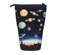 WZYCWB Porte-stylo rétractable Saturn Jupiter Earth imprimé pour dortoir ou bureau.