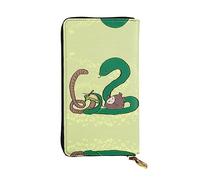 WZYCWB Portefeuille en cuir, 19,1 x 10,4 cm de long, compartiment à fermeture éclair, grand espace de rangement, bon cadeau pour vos amis, graines de tournesol, ver de terre, serpent, imprimé